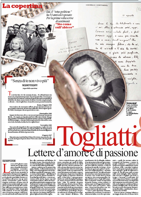 23 Giugno 2013 - Togliatti, Lettere d'amore e di passione